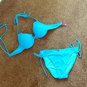 Victoria’s Secret Blue String-Tie Bikini